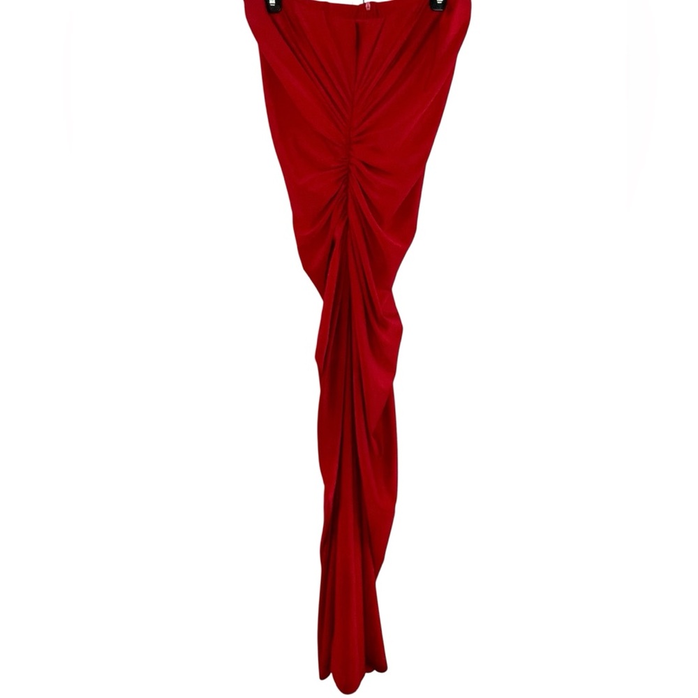 Mew Mews’ Allaire Strapless Ruched Satin Maxi Dress (L) - Picture 4 of 8